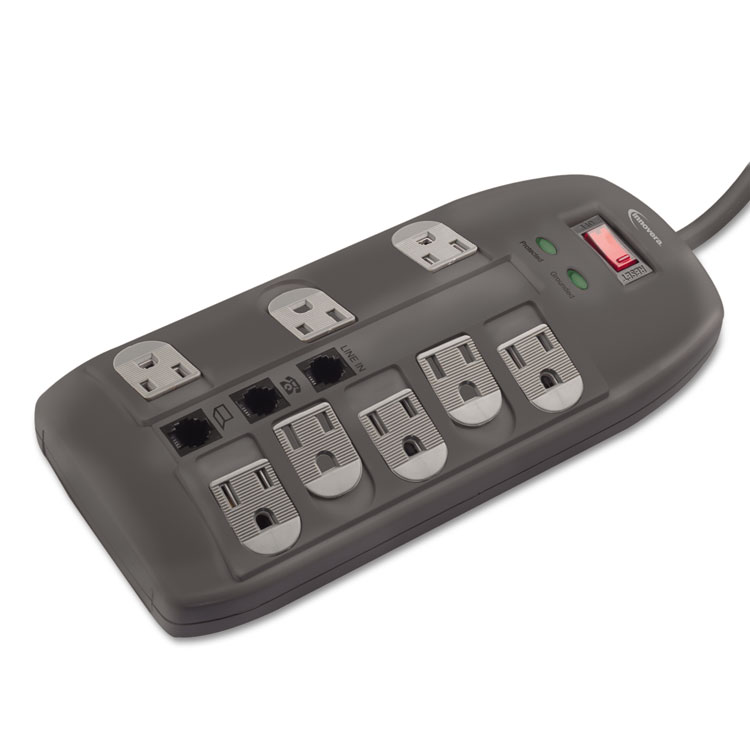 Surge Protector, 8 AC Outlets, 6 ft Cord, 2,160 J, Black Innovera® Surge Protector, 8 AC Outlets, 6 Ft Cord, 2,160 J, Black -Costway Shop 112913