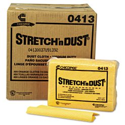 Chix® Stretch 'n Dust Cloths, 12.6 X 17, Yellow, 40/Pack, 10 Packs/Carton