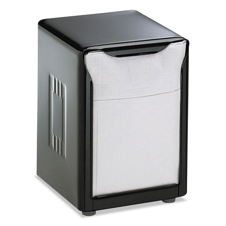 San Jamar Tabletop Napkin Dispenser, Low Fold, 3.75 X 4 X 5.5, Capacity: 150, Black 3 San Jamar Tabletop Napkin Dispenser, Low Fold, 3.75 X 4 X 5.5, Capacity: 150, Black