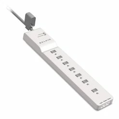 Belkin Home/Office Surge Protector, 7 AC Outlets, 6 Ft Cord, 2,320 J, White