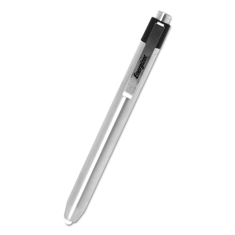 LED Pen Light, 2 AAA Batteries (Included), Silver/Black Energizer LED Pen Light, 2 AAA Batteries (Included), Silver/Black -Costway Shop 234141