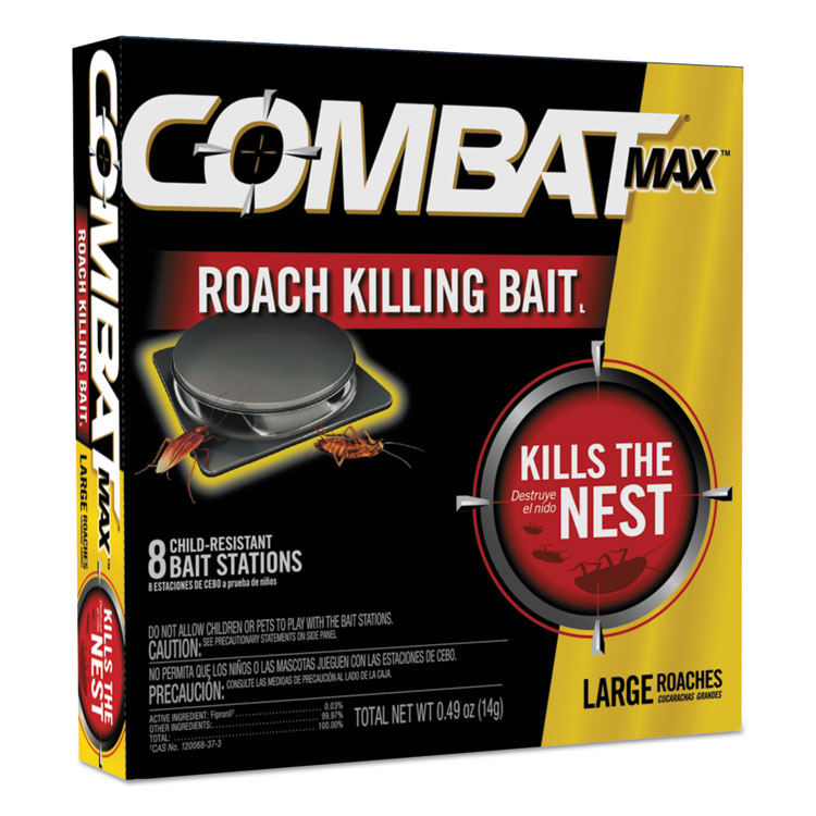 Combat® Roach Bait Insecticide, 0.49 Oz Bait, 8/Pack, 12 Packs/Carton 3 Combat® Roach Bait Insecticide, 0.49 Oz Bait, 8/Pack, 12 Packs/Carton
