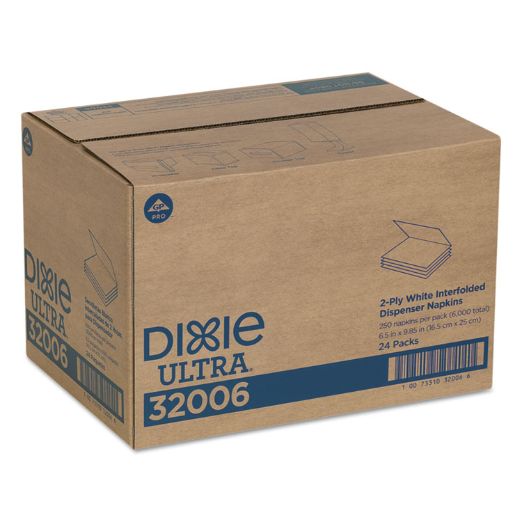 Dixie Interfold Napkin Refills Two-Ply, 6 1/2" X 9 7/8", White, 6000/Carton 4 Dixie Interfold Napkin Refills Two-Ply, 6 1/2" X 9 7/8", White, 6000/Carton - Image 2