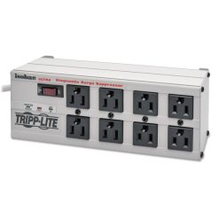 Tripp Lite Isobar Surge Protector, 8 AC Outlets, 25 Ft Cord, 3,840 J, Light Gray