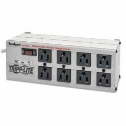 Tripp Lite Isobar Surge Protector, 8 AC Outlets, 25 Ft Cord, 3,840 J, Light Gray