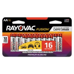 Rayovac® Fusion Advanced Alkaline AA Batteries, 16/Pack