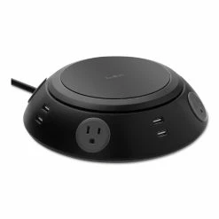 Belkin Meeting Room Power Center, 4 AC Outlets/8 USB Ports, 6 Ft Cord, 1,080 J, Black
