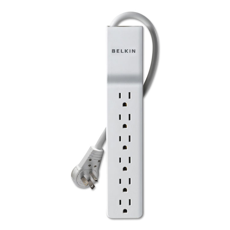 Belkin Home/Office Surge Protector, 6 AC Outlets, 6 Ft Cord, 720 J, White 3 Belkin Home/Office Surge Protector, 6 AC Outlets, 6 Ft Cord, 720 J, White