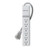 Belkin Home/Office Surge Protector With Rotating Plug, 6 AC Outlets, 6 Ft Cord, 720 J, White 1 Belkin Home/Office Surge Protector With Rotating Plug, 6 AC Outlets, 6 Ft Cord, 720 J, White -Costway Shop 305301