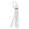 Belkin Power Strip, 6 Outlets, 12 Ft Cord, White