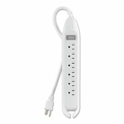 Belkin Power Strip, 6 Outlets, 12 Ft Cord, White