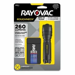 Rayovac® LED Aluminum Flashlight, 3 AAA Batteries (Included), Black