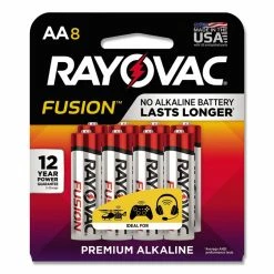 Rayovac® Fusion Advanced Alkaline AA Batteries, 8/Pack