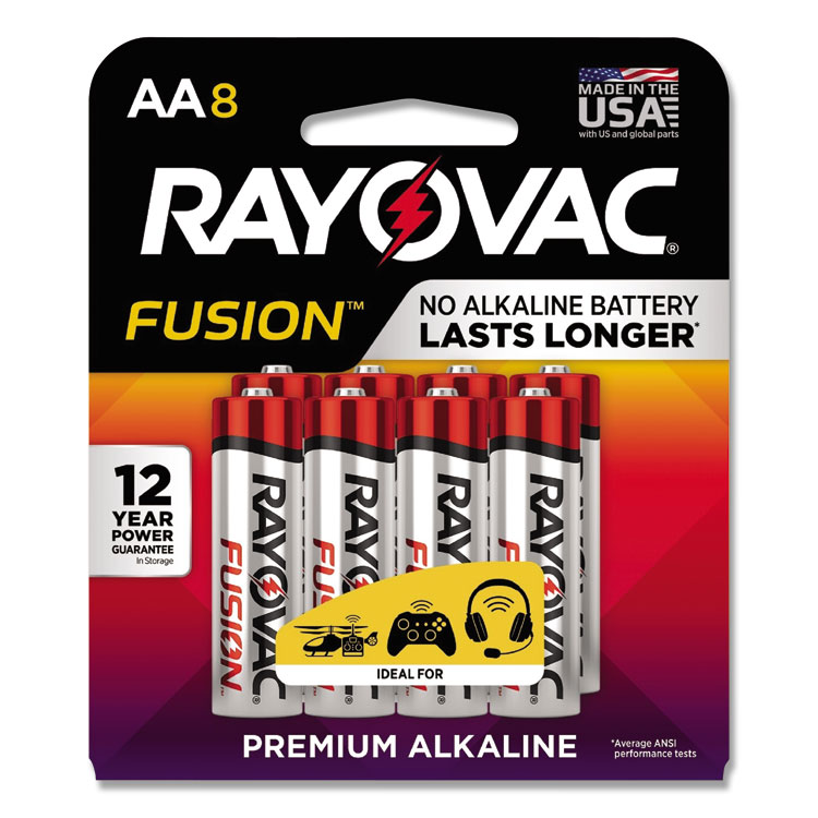 Fusion Advanced Alkaline AA Batteries, 8/Pack Rayovac® Fusion Advanced Alkaline AA Batteries, 8/Pack -Costway Shop 615921