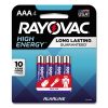 Rayovac® High Energy Premium Alkaline AAA Batteries, 4/Pack