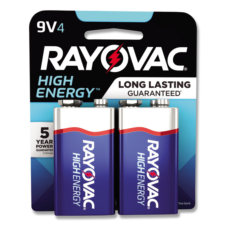 High Energy Premium Alkaline 9V Batteries, 4/Pack Rayovac® High Energy Premium Alkaline 9V Batteries, 4/Pack -Costway Shop 615953