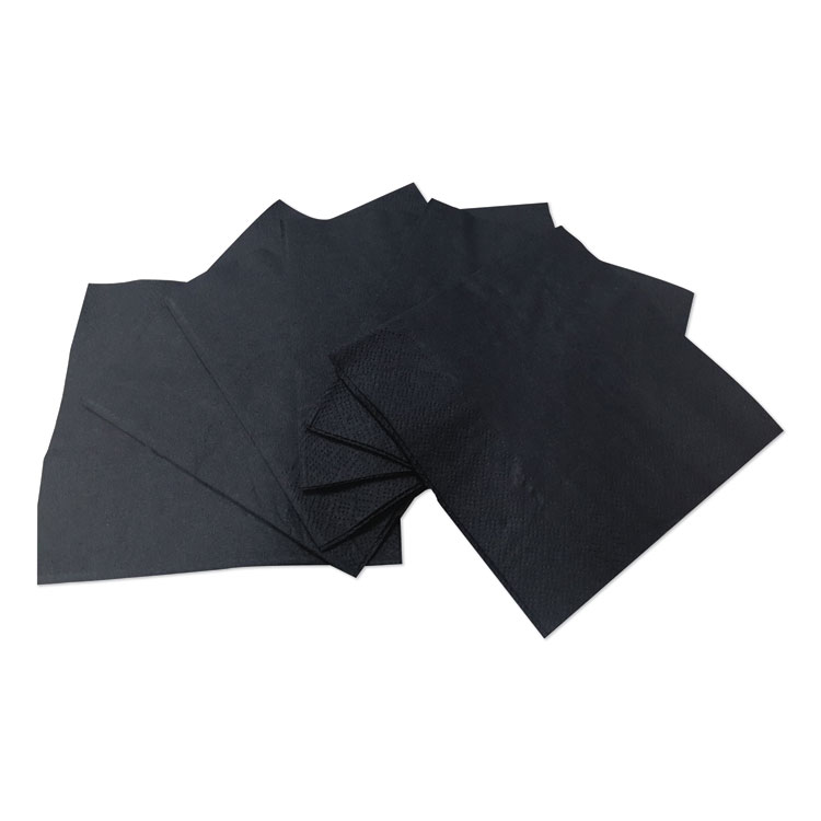 GEN Cocktail Napkins, 1-Ply, 9w X 4.5d, Black, 4,000/Carton 3 GEN Cocktail Napkins, 1-Ply, 9w X 4.5d, Black, 4,000/Carton