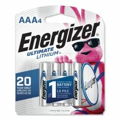 Energizer Ultimate Lithium AAA Batteries, 1.5 V, 4/Pack