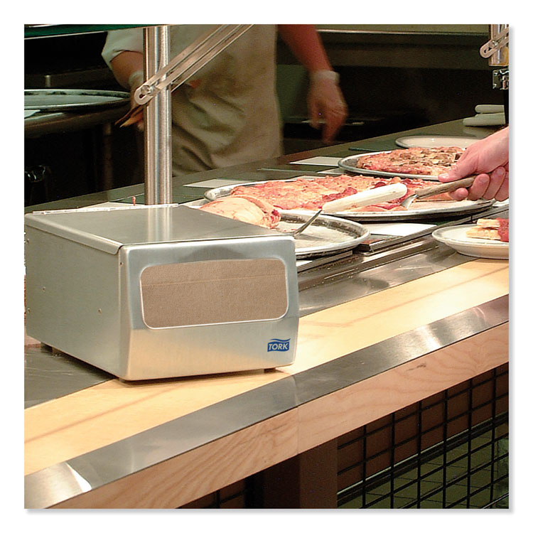Tork Masterfold Napkin Dispenser, 7.63 X 11.75 X 5.63, Brushed Steel 11 Tork Masterfold Napkin Dispenser, 7.63 X 11.75 X 5.63, Brushed Steel - Image 9