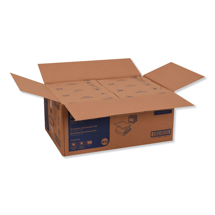 Tork Xpressnap Interfold Dispenser Napkins, 1-Ply, 8.5 X 8.5, White, 500/Pack, 12 Packs/Carton 5 Tork Xpressnap Interfold Dispenser Napkins, 1-Ply, 8.5 X 8.5, White, 500/Pack, 12 Packs/Carton - Image 3