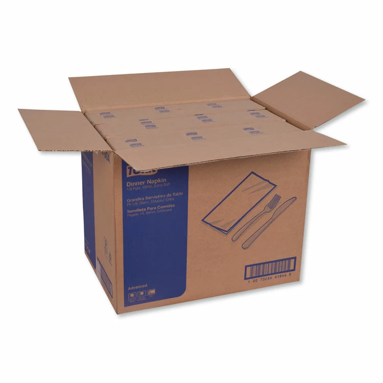 Tork Advanced Dinner Napkin,3-Ply,17" X 16.125",1/8 Fold, White,1740/CT - Image 3