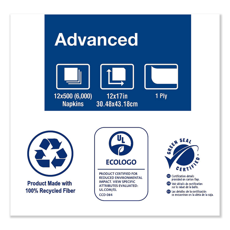 Advanced Masterfold Dispenser Napkin, 1-Ply, 12" x 17", Natural, 500/PK, 12PK/CT Tork Advanced Masterfold Dispenser Napkin, 1-Ply, 12" X 17", Natural, 500/PK, 12PK/CT -Costway Shop 632473