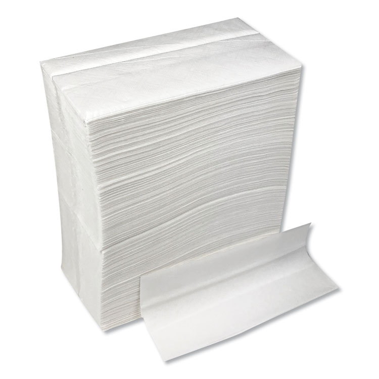 GEN Tall-Fold Napkins, 1-Ply, 7 X 13 1/4, White, 10,000/Carton 4 GEN Tall-Fold Napkins, 1-Ply, 7 X 13 1/4, White, 10,000/Carton - Image 2
