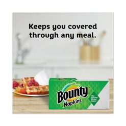 Bounty Quilted Napkins, 1-Ply, 12.1 X 12, White, 100/Pack, 20 Packs Per Carton -Costway Shop 666385