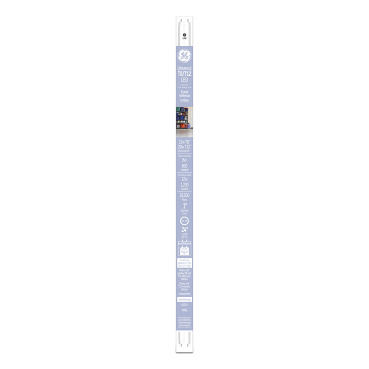 24" T8/T12, 20 W, T8 Tube, 8 W, Cool White, 6/Carton GE 24" T8/T12, 20 W, T8 Tube, 8 W, Cool White, 6/Carton -Costway Shop 691902