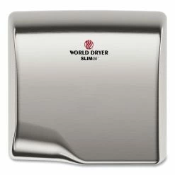 WORLD DRYER® SLIMdri Hand Dryer, 110-240 V, 13.87 X 13 X 7, Brushed Stainless Steel