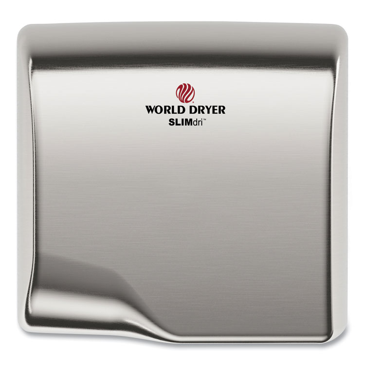 SLIMdri Hand Dryer, 110-240 V, 13.87 x 13 x 7, Brushed Stainless Steel WORLD DRYER® SLIMdri Hand Dryer, 110-240 V, 13.87 X 13 X 7, Brushed Stainless Steel -Costway Shop 716285
