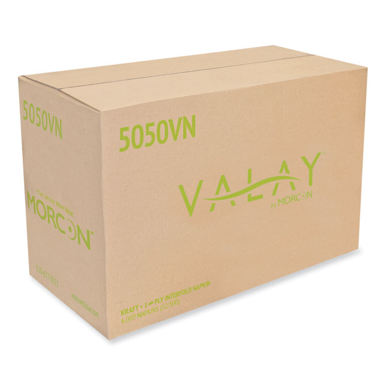 Morcon Tissue Valay Interfolded Napkins, 1-Ply, 6.3 X 8.85, Kraft, 6,000/Carton 4 Morcon Tissue Valay Interfolded Napkins, 1-Ply, 6.3 X 8.85, Kraft, 6,000/Carton - Image 2