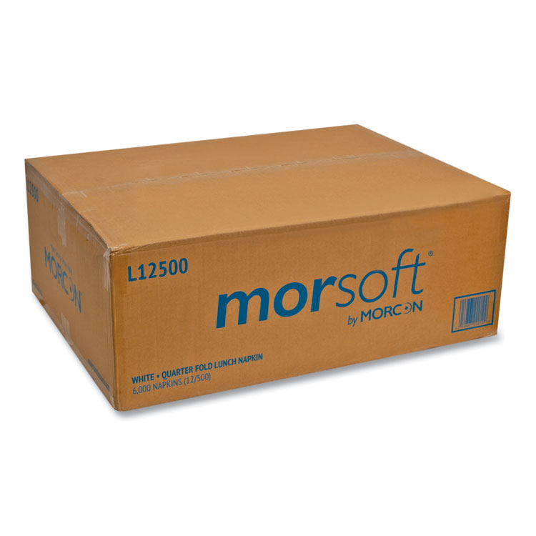 Morsoft 1/4 Fold Lunch Napkins, 1 Ply, 11.8" x 11.8", White, 6,000/Carton Morcon Tissue Morsoft 1/4 Fold Lunch Napkins, 1 Ply, 11.8" X 11.8", White, 6,000/Carton -Costway Shop 716693
