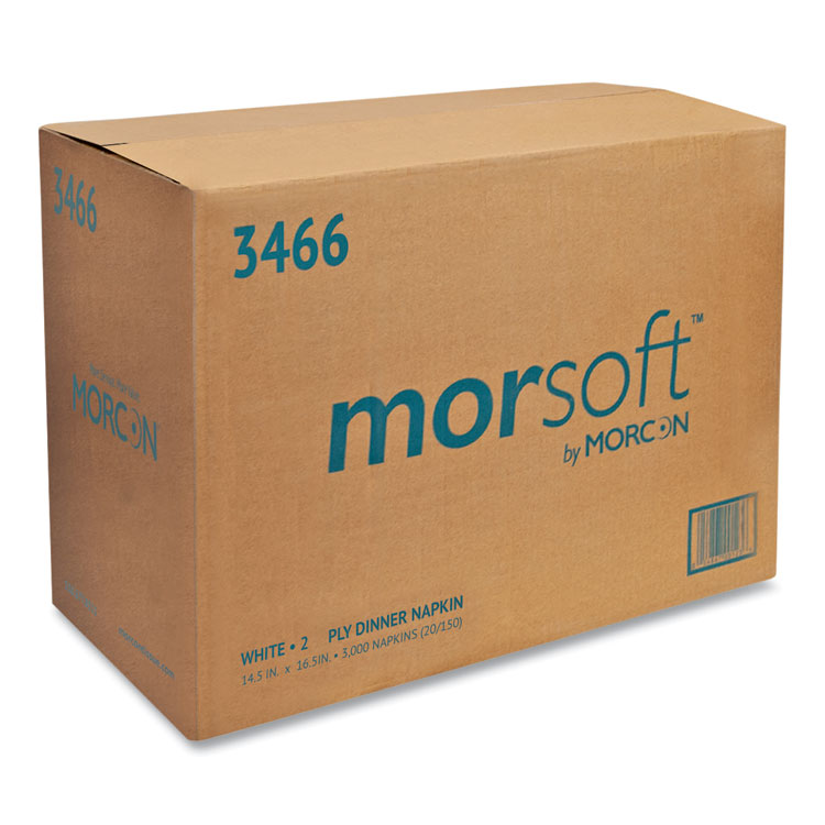 Morsoft Dinner Napkins, 2-Ply, 14.5 x 16.5, White, 3,000/Carton Morcon Tissue Morsoft Dinner Napkins, 2-Ply, 14.5 X 16.5, White, 3,000/Carton -Costway Shop 716696