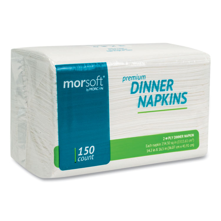 Morsoft Dinner Napkins, 2-Ply, 14.5 x 16.5, White, 3,000/Carton Morcon Tissue Morsoft Dinner Napkins, 2-Ply, 14.5 X 16.5, White, 3,000/Carton -Costway Shop 716794