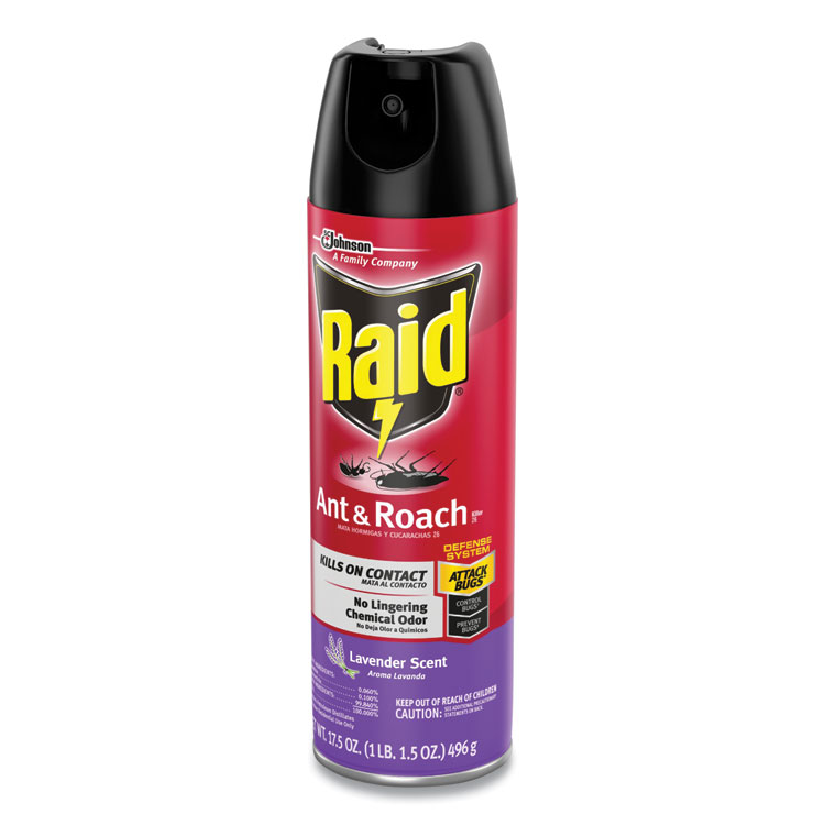 Ant and Roach Killer, 17.5 oz Aerosol Spray, Lavender, 12/Carton Raid Ant And Roach Killer, 17.5 Oz Aerosol Spray, Lavender, 12/Carton -Costway Shop 729783 1