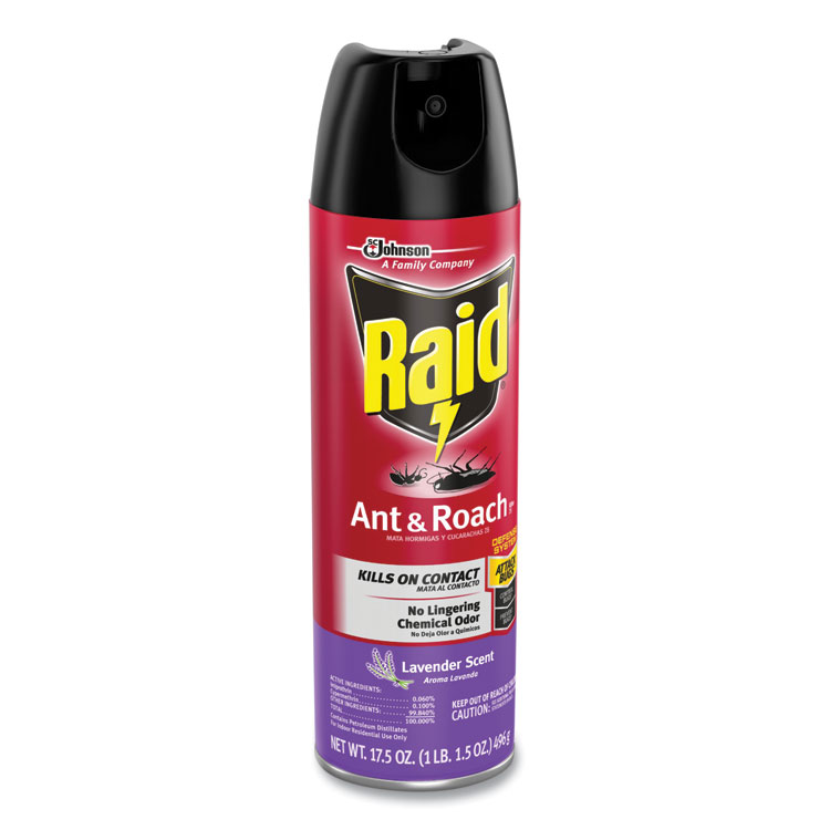 Ant and Roach Killer, 17.5 oz Aerosol Spray, Lavender, 12/Carton Raid Ant And Roach Killer, 17.5 Oz Aerosol Spray, Lavender, 12/Carton -Costway Shop 729784 1