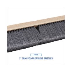 Boardwalk® Floor Brush Head, 3" Gray Flagged Polypropylene Bristles, 36" Brush -Costway Shop 776675