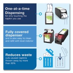 Tork Xpressnap Fit Napkin Dispenser, Tabletop, 4.4 X 5.6 X 6.7, Black -Costway Shop 829407