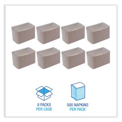 Boardwalk® Beverage Napkins, 1-Ply, 9.5" X 9.5", Kraft, 500/Pack, 8 Packs/Carton 4 Boardwalk® Beverage Napkins, 1-Ply, 9.5" X 9.5", Kraft, 500/Pack, 8 Packs/Carton -Costway Shop 838692