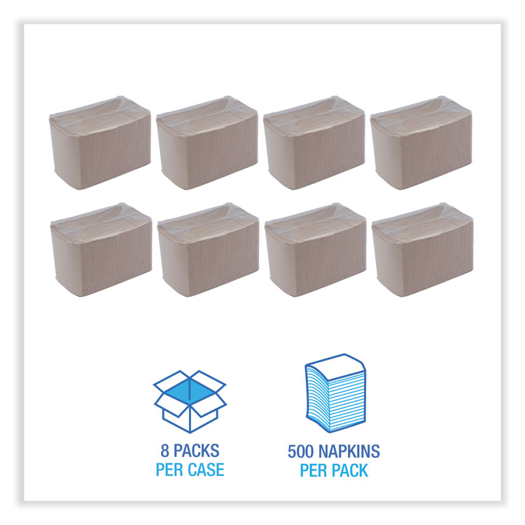 Beverage Napkins, 1-Ply, 9.5" x 9.5", Kraft, 500/Pack, 8 Packs/Carton Boardwalk® Beverage Napkins, 1-Ply, 9.5" X 9.5", Kraft, 500/Pack, 8 Packs/Carton -Costway Shop 838692