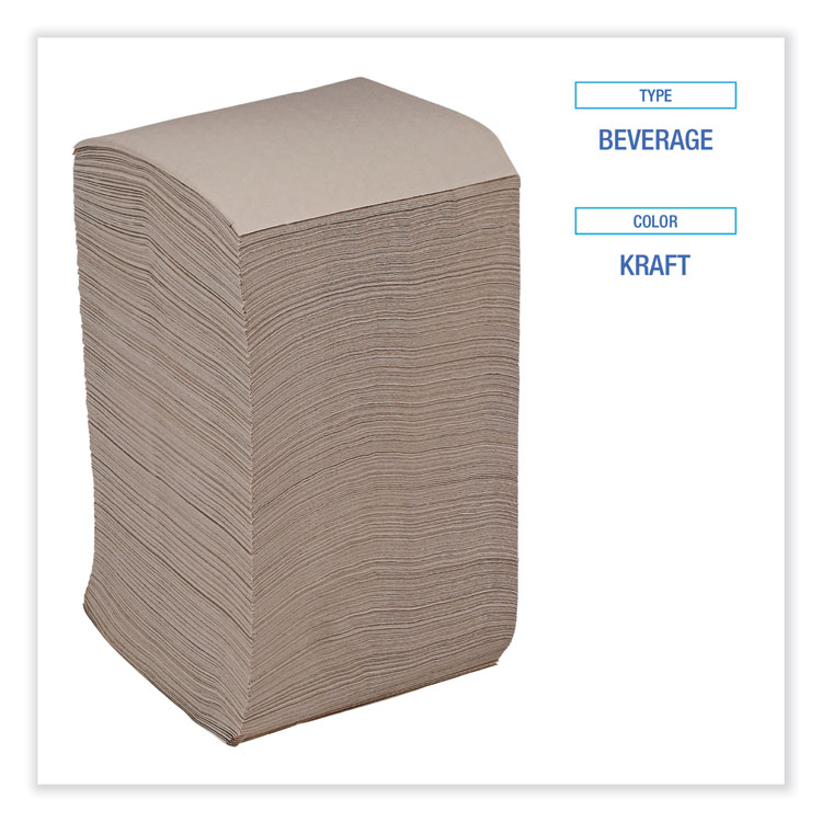 Beverage Napkins, 1-Ply, 9.5" x 9.5", Kraft, 500/Pack, 8 Packs/Carton Boardwalk® Beverage Napkins, 1-Ply, 9.5" X 9.5", Kraft, 500/Pack, 8 Packs/Carton -Costway Shop 838693