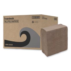 Boardwalk® Tall Fold Dispenser Napkins, 1-Ply, 13 X 6, Kraft, 500/Pack, 20 Packs/Carton 10 Boardwalk® Tall Fold Dispenser Napkins, 1-Ply, 13 X 6, Kraft, 500/Pack, 20 Packs/Carton -Costway Shop 838716