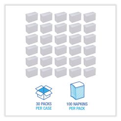 Boardwalk® Dinner Napkin, 2-Ply, 17 X 15, White, 100/Pack, 30 Packs/Carton 4 Boardwalk® Dinner Napkin, 2-Ply, 17 X 15, White, 100/Pack, 30 Packs/Carton -Costway Shop 838727