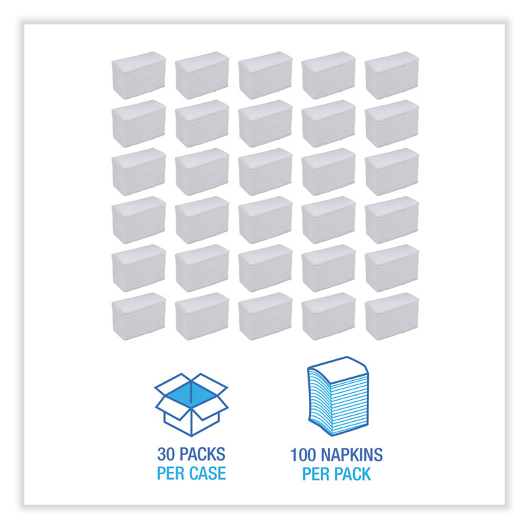 Dinner Napkin, 2-Ply, 17 x 15, White, 100/Pack, 30 Packs/Carton Boardwalk® Dinner Napkin, 2-Ply, 17 X 15, White, 100/Pack, 30 Packs/Carton -Costway Shop 838727