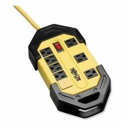 Tripp Lite Power It! Safety Power Strip With Safety Covers, 8 Outlets, 15 Ft Cord, Yellow/Black