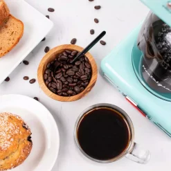 Coffee Makers Nostalgia 12-Cup Blue Coffee Maker With Pause And Serve Function -Costway Shop aqua blue nostalgia drip coffee makers rcof12aq 44 1000