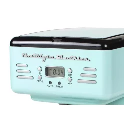Coffee Makers Nostalgia 12-Cup Blue Coffee Maker With Pause And Serve Function -Costway Shop aqua blue nostalgia drip coffee makers rcof12aq 4f 1000