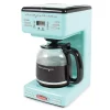 Coffee Makers Nostalgia 12-Cup Blue Coffee Maker With Pause And Serve Function -Costway Shop aqua blue nostalgia drip coffee makers rcof12aq 64 1000