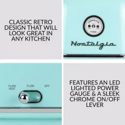 Dessert Makers Nostalgia 4-Tier Aqua Chocolate Fondue Fountain -Costway Shop aqua nostalgia chocolate fountains clcf4aq 1f 1000